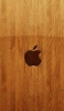 📱綺麗な木目 Apple ロゴ iPhone 13 壁紙・待ち受け