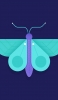 📱紫・緑の蝶のイラスト iPhone 13 Pro 壁紙・待ち受け