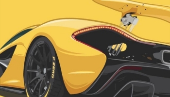 📱P ZERO 黄色いレーシングカー iPhone 12 壁紙・待ち受け