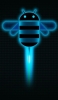 📱光る青いハチのマーク iPhone 13 Pro 壁紙・待ち受け