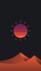 📱砂漠と太陽 イラスト iPhone 13 壁紙・待ち受け