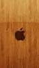 📱木のフロアー アップルのロゴ iPhone 13 Pro Max 壁紙・待ち受け