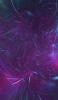 📱乱雑な光る線 紫・青 iPhone 13 Pro Max 壁紙・待ち受け