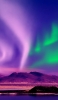📱緑と紫のオーロラと荒野 iPhone 11 Pro Max 壁紙・待ち受け