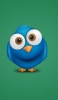 📱緑の背景 青いTwitter風の鳥 iPhone 12 Pro Max 壁紙・待ち受け