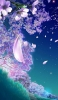 📱舞い散る桜の花びらのイラスト iPhone 12 Pro Max 壁紙・待ち受け