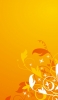 📱オレンジの背景 黄色・オレンジ・白のイラスト iPhone 11 Pro Max 壁紙・待ち受け