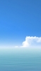 📱澄んだ空 白い雲 穏やかな海 iPhone XS Max 壁紙・待ち受け