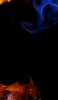 📱黒い背景 青と赤の炎 iPhone XS Max 壁紙・待ち受け