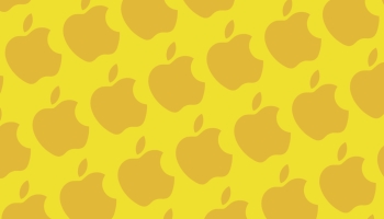 📱2色 イエロー アップルのロゴ パターン ZenFone 6 壁紙・待ち受け