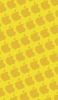 📱2色 イエロー アップルのロゴ パターン iPhone 13 壁紙・待ち受け
