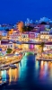 📱海沿い ギリシャの街 iPhone 5 壁紙・待ち受け