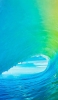 📱緑・青の綺麗な津波 iPhone 5 壁紙・待ち受け