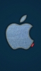 📱青いアップルのロゴ iPhone SE (第1世代) 壁紙・待ち受け