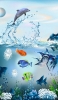 📱イルカ 金魚 クラゲ 熱帯魚 海 惑星 iPhone SE (第1世代) 壁紙・待ち受け
