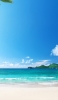 📱青空とビーチと白い砂浜 iPhone 5 壁紙・待ち受け