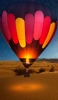 📱砂漠の上を飛ぶ気球 iPhone 5 壁紙・待ち受け
