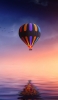 📱カラフルな気球 CG バーナー 渡り鳥 iPhone 5 壁紙・待ち受け