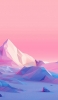 📱綺麗なピンクの空と雪山 ポリゴン iPhone SE (第1世代) 壁紙・待ち受け