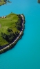 📱綺麗な緑の海 緑の孤島 iPhone 5 壁紙・待ち受け