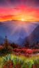 📱綺麗な山脈と夕日 iPhone 7 壁紙・待ち受け