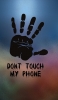 📱DONT TOUCH MY PHONE 手形 iPhone 8 壁紙・待ち受け