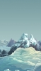 📱雪山と雲のイラスト iPhone 6 壁紙・待ち受け