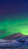 📱南極の白い大地と緑のオーロラ iPhone 7 壁紙・待ち受け