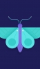 📱紫の背景 蝶のイラスト iPhone 7 壁紙・待ち受け