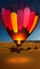 📱砂漠の上を飛ぶ気球 iPhone 6 壁紙・待ち受け