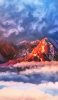📱マグマ流れる火山のイラスト iPhone 8 壁紙・待ち受け