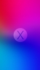 📱鮮やかな赤と青のグラデーション Xの文字 iPhone 6s 壁紙・待ち受け