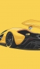📱イラスト 黄色いスポーツカー iPhone 8 壁紙・待ち受け
