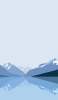 📱雪山と鏡面する海のイラスト iPhone SE (第3世代) 壁紙・待ち受け