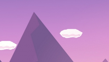 📱紫 山と星空のイラスト iPhone SE (第2世代) 壁紙・待ち受け