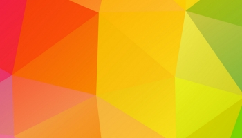 📱赤・オレンジ・黄・緑の三角のポリゴン iPhone 7 壁紙・待ち受け