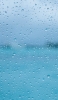 📱雨の日の青いガラス iPhone 6s 壁紙・待ち受け