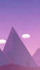 📱紫の山と雲と星のイラスト iPhone 11 壁紙・待ち受け