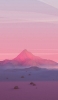 📱赤みがかったポリゴンの山のアート iPhone XR 壁紙・待ち受け