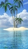 📱椰子の木 小さな孤島 iPhone 11 壁紙・待ち受け