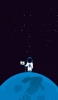 📱惑星と宇宙飛行士 iPhone 11 壁紙・待ち受け