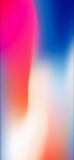 📱青・赤・オレンジのブラー iPhone 11 壁紙・待ち受け