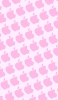 📱ピンク色のアップルのロゴ パターン iPhone SE (第2世代) 壁紙・待ち受け