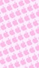 📱ピンク色のアップルのロゴ パターン Redmi Note 10 Pro 壁紙・待ち受け
