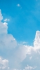 📱大きな白い雲と綺麗な水色の空 Google Pixel 6 Pro 壁紙・待ち受け