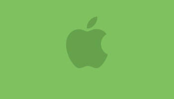 📱淡い緑色のアップルのロゴ iPhone SE (第2世代) 壁紙・待ち受け