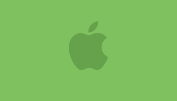 📱淡い緑色のアップルのロゴ Galaxy S21 5G 壁紙・待ち受け