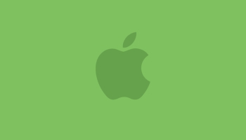 📱淡い緑色のアップルのロゴ Xperia 8 壁紙・待ち受け