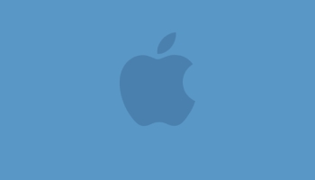 📱淡い水色のアップルのロゴ iPhone SE (第2世代) 壁紙・待ち受け