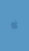 📱淡い水色のアップルのロゴ iPhone 6 壁紙・待ち受け